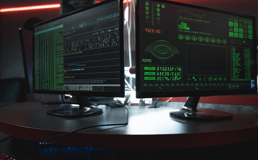 Cybersecurity services dashboard and security monitoring screens