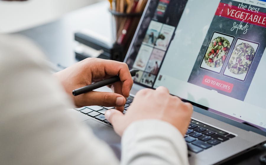 Graphic design services on a digital design workspace